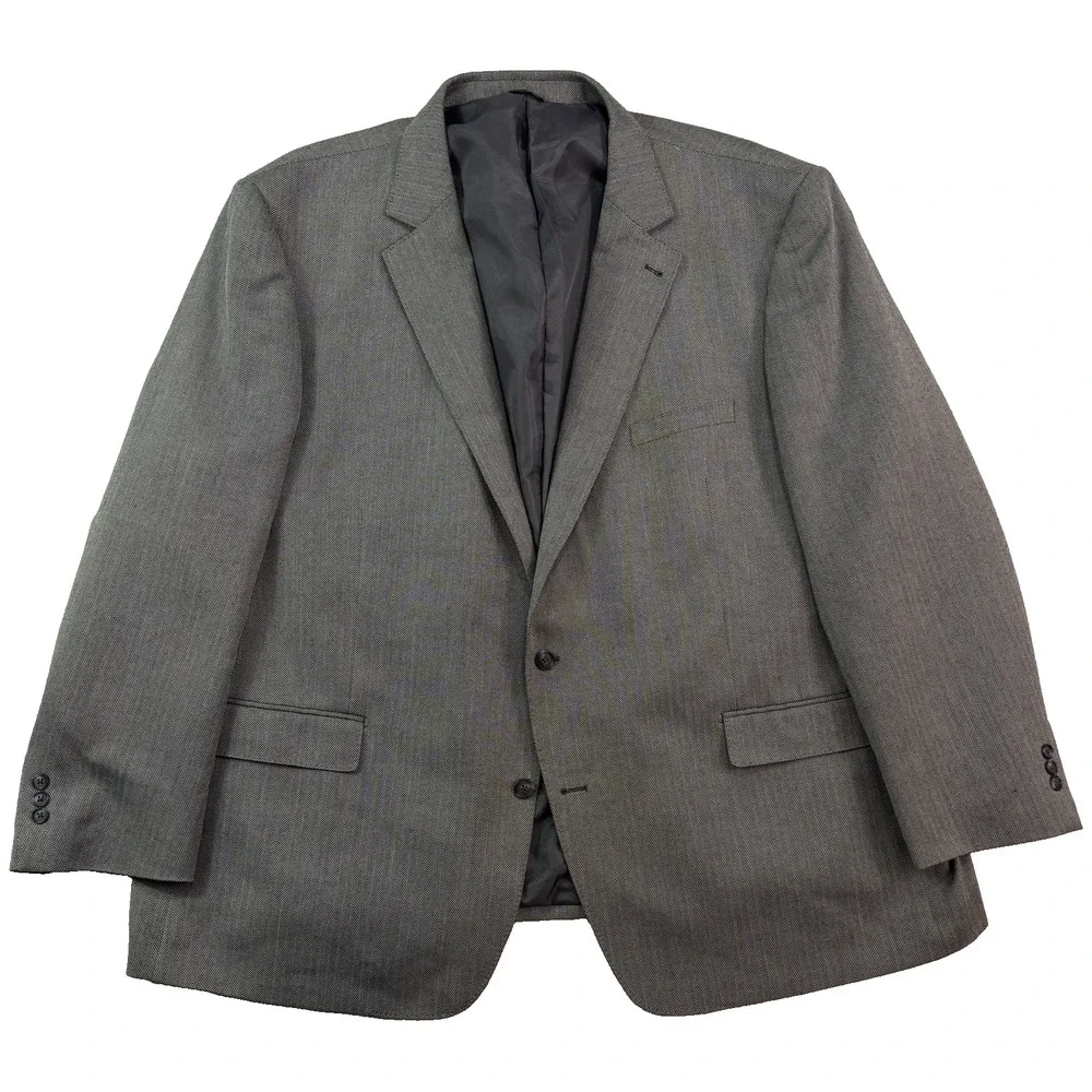 Oak Hill 3XL 54R 56R gray herringbone blazer jacket sport suit coat‎ classic fit